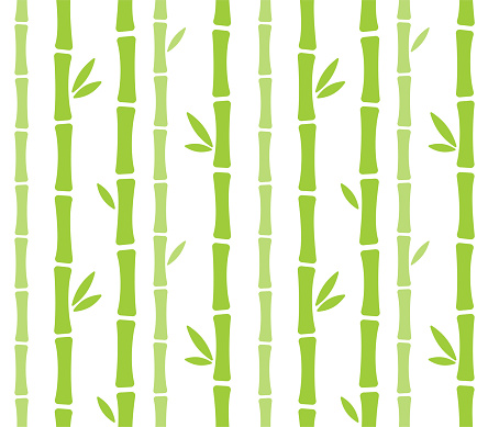 Seamless cartoon bamboo pattern