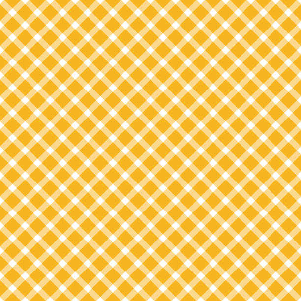 seamless checkered table cloth pattern seamless yellow colored checkered table cloth pattern for background design breakfast backgrounds stock illustrations