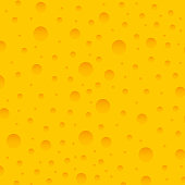 istock Seamless cheese texture with large holes. Vector illustration of a useful meal 1204015503