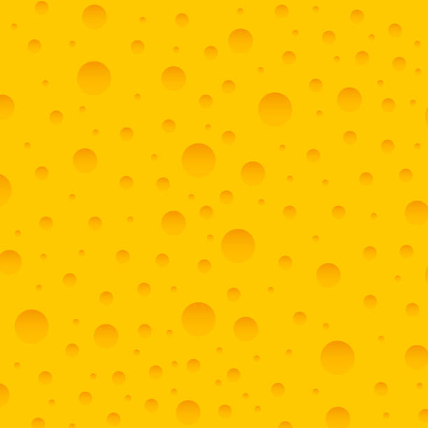 Seamless cheese texture with large holes. Vector illustration of a useful meal Seamless cheese texture with large holes. Vector illustration of a useful meal. cheese backgrounds stock illustrations