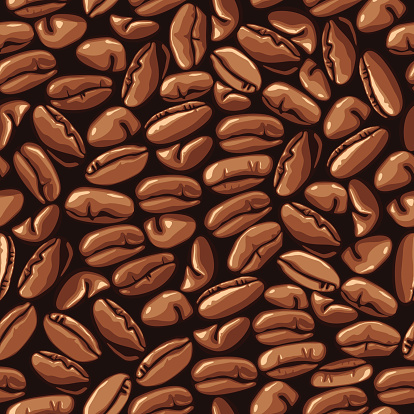 Seamless Coffee Beans Pattern