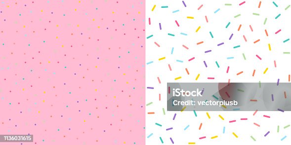 istock Seamless Colorful confetti sprinkle pattern wallpaper background. Vector illustration. 1136031615
