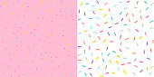 istock Seamless Colorful confetti sprinkle pattern wallpaper background. Vector illustration. 1136031615