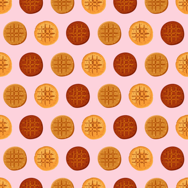 Seamless Cookie Pattern vector art illustration