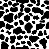 istock Seamless cow spots pattern Cow print 1366050746