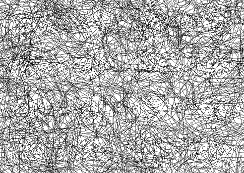 seamless  doodle  black and white pattern