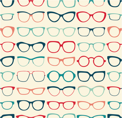 seamless eyeglasses pattern