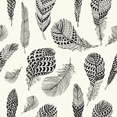 istock Seamless feathers pattern 589551276