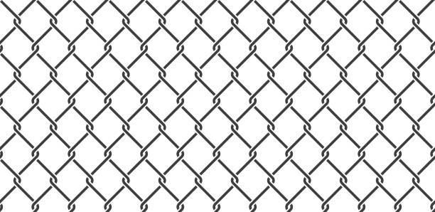 Seamless Fence Vector Seamless Fence Vector construction barrier stock illustrations