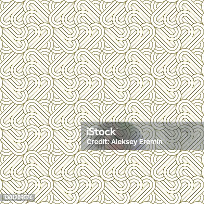 istock Seamless geometric ornament . Brown color thin lines . 1381289576