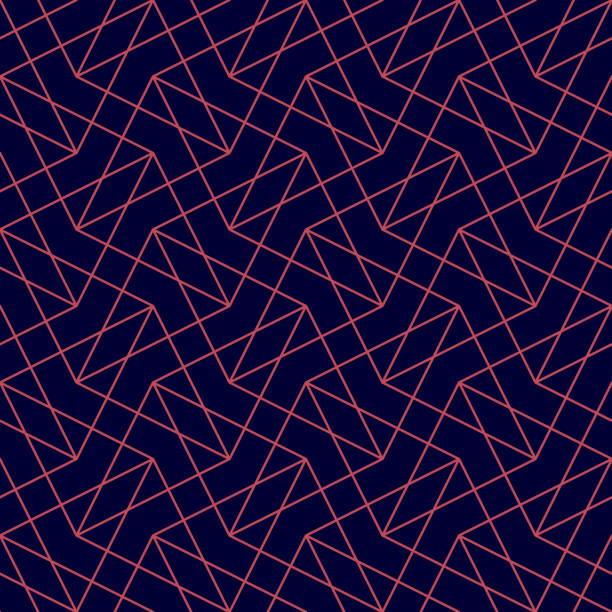 pola vektor geometris yang mulus - berliku liku ilustrasi stok