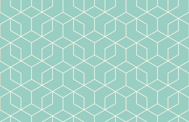 Seamless Geometric Vector Pattern Seamless. Colors easily changed. geometric background stock illustrations