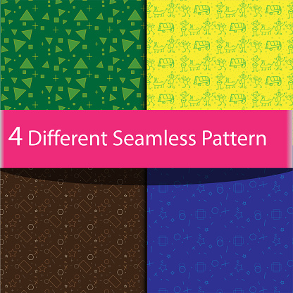 Seamless graphic pattern set