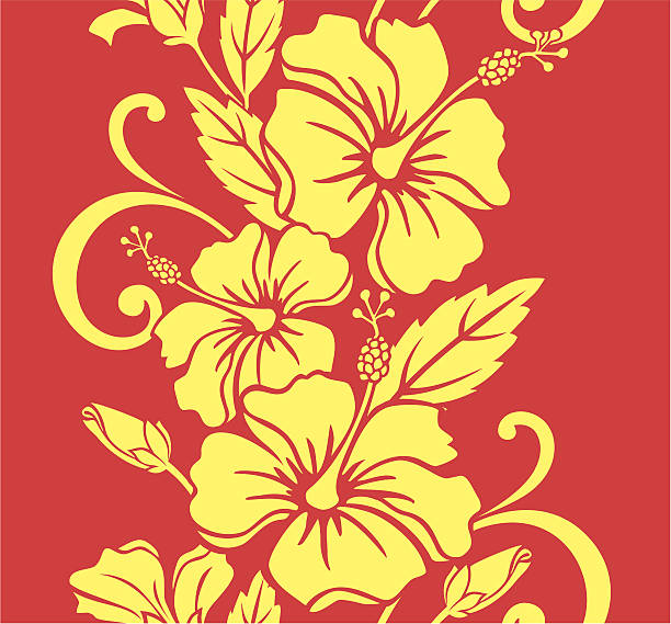 Seamless Hawaiian Royale Border/Pattern vector art illustration