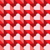 Seamless Heart Pattern in Vector Format. Ideal for Valentine's Day Wrapping Paper.