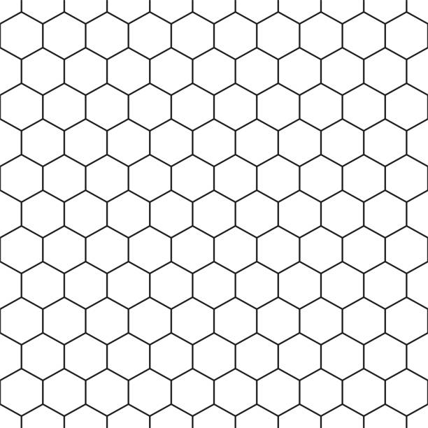 ベクトルの幾何学的な背景 - シームレスな六角形パターン - タイル張りの床点のイラスト素材／クリップアート素材／マンガ素材／アイコン素材