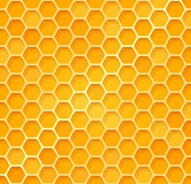 Seamless Honeycomb Seamless honeycomb pattern design. beehive stock illustrations