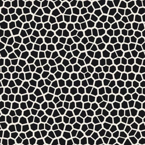 Seamless irregular lines vector mosaic pattern. Abstract chaotic tessellation texture Seamless irregular lines vector mosaic pattern. Abstract chaotic tessellation texture. Random shapes pavement background tessellation stock illustrations