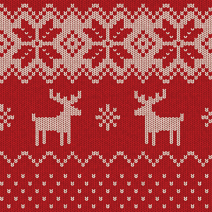 Seamless Knitted Christmas Pattern