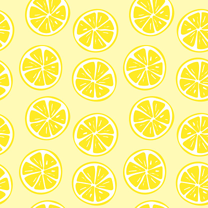 Seamless lemon slice pattern illustration