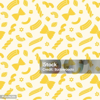 istock Seamless macaroni pattern 958496386