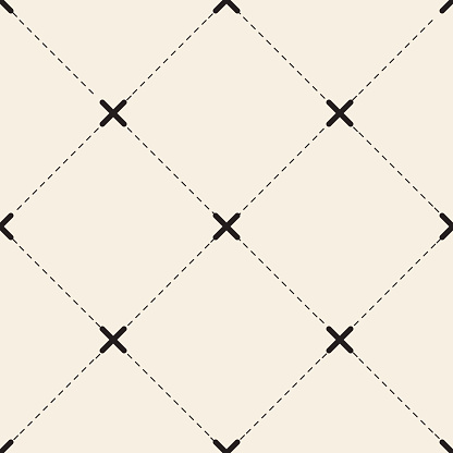 seamless monochrome abstract cross pattern background