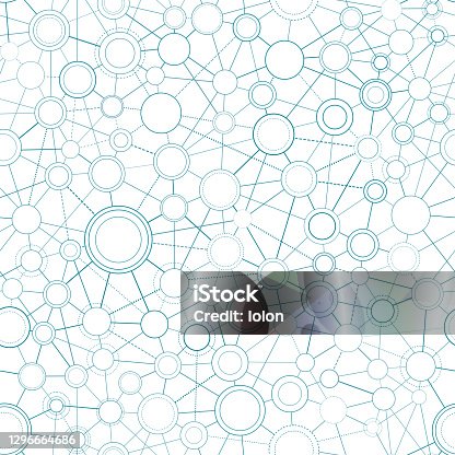 istock Seamless network background in blue 1296664686
