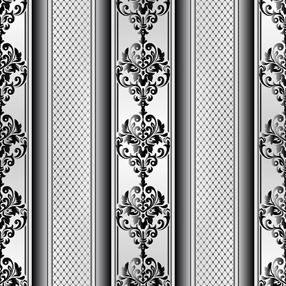 Seamless oriental pattern. Vector vintage floral seamless pattern element. Damask wallpaper.