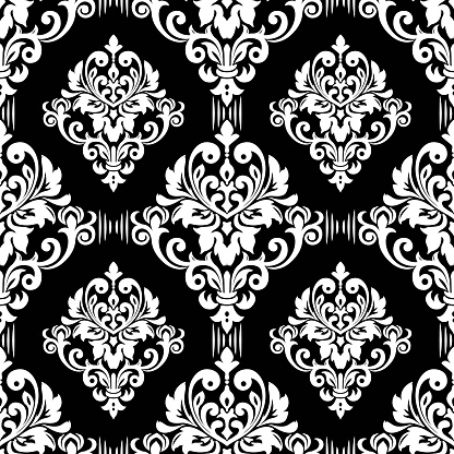 Seamless oriental pattern. Vector vintage floral seamless pattern element. Damask wallpaper.