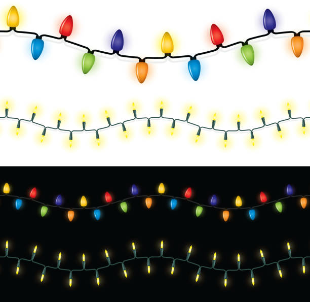 Download Best Christmas Lights String Illustrations, Royalty-Free ...
