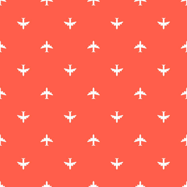 Seamless pattern. Airplane background. Vector illustration. Seamless pattern. Airplane background. Vector illustration. airplane backgrounds stock illustrations