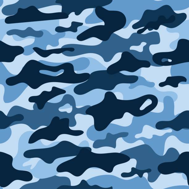 illustrations, cliparts, dessins animés et icônes de camouflage bleu transparente motif - camouflage ukraine