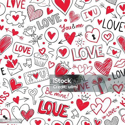 istock Seamless pattern for Valentine's day 1368438954