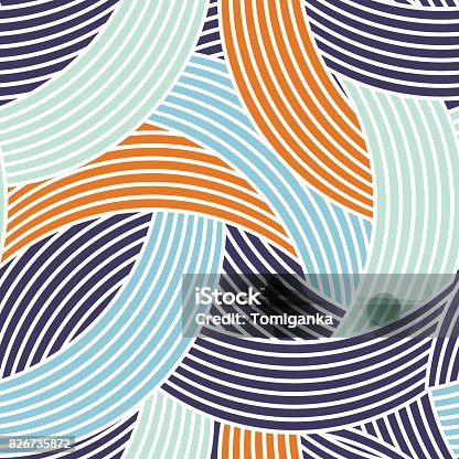 istock seamless pattern. geometric design with crossed arc 826735872