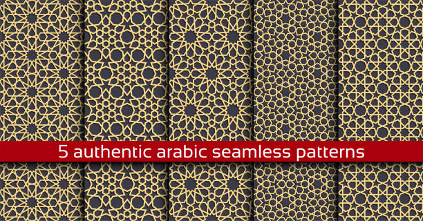 Seamless pattern in authentic arabian style Seamless pattern in authentic arabian style. Color watches control. Vector illustration arabesque position stock illustrations