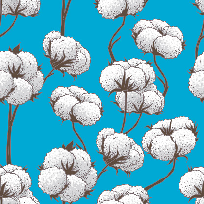 Seamless Pattern Of Cotton Buds