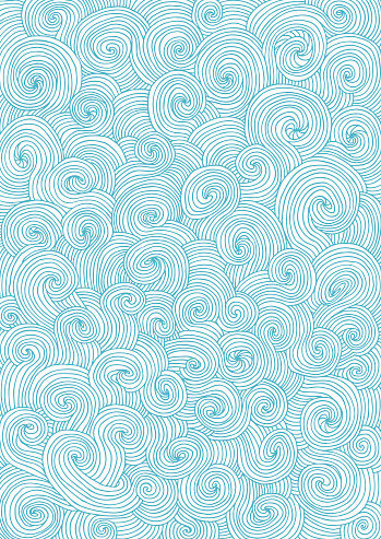 Seamless pattern of doodle swirls and curls