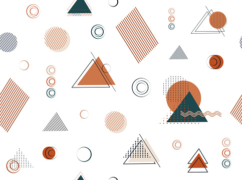 seamless pattern of geometric shapes