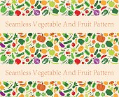 istock Seamless pattern of vegetables and fruit. vector illustration 643216122