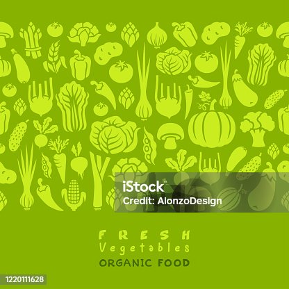 istock Seamless pattern of vegetables. 1220111628