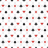 Seamless Pattern Playing Card Symbols