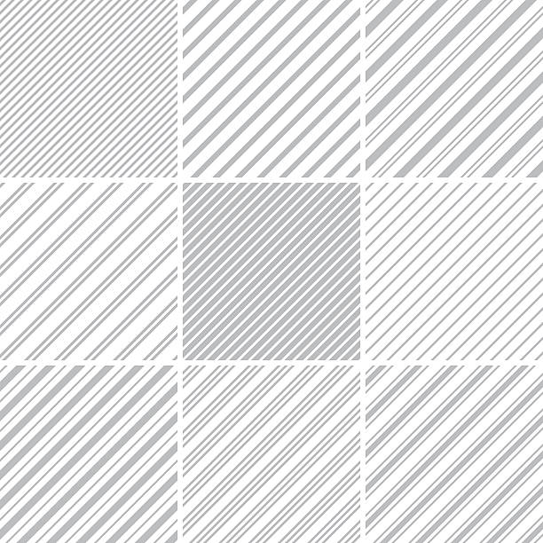 Seamless pattern Set of nine striped seamless patterns. tilt stock illustrations