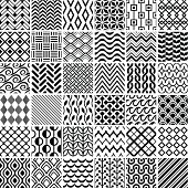 Set of simple geometric patterns.