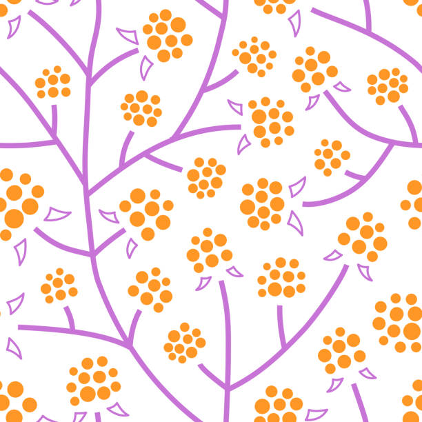 seamless pattern with cloudberry thickets. - 北卡累利阿區 芬蘭 幅插畫檔、美工圖案、卡通及圖標
