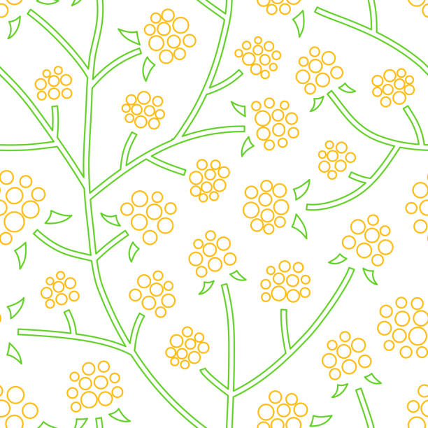 seamless pattern with cloudberry thickets. - 北卡累利阿區 芬蘭 幅插畫檔、美工圖案、卡通及圖標