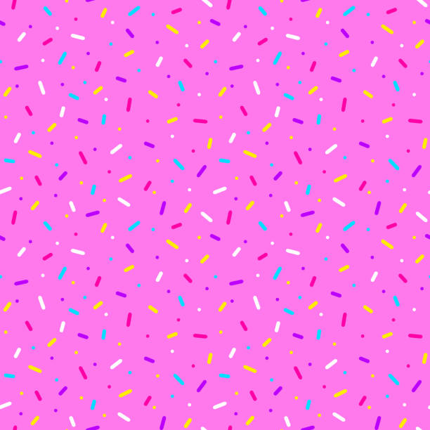 Seamless pattern with colorful sprinkles. Donut glaze background. Seamless pattern with colorful sprinkles. Donut glaze background. candy backgrounds stock illustrations