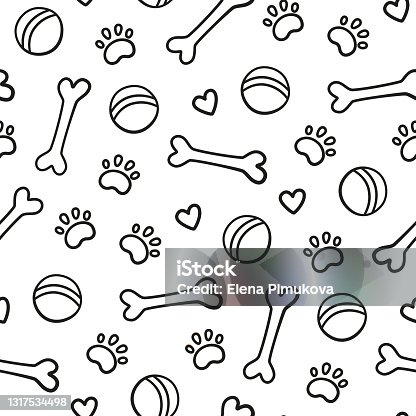 istock Seamless pattern with heads of different breeds dogs. Corgi, Beagle, Chihuahua, Terrier, Pomeranian 1317534498
