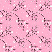 istock Seamless pattern with spring blossom 1347255659