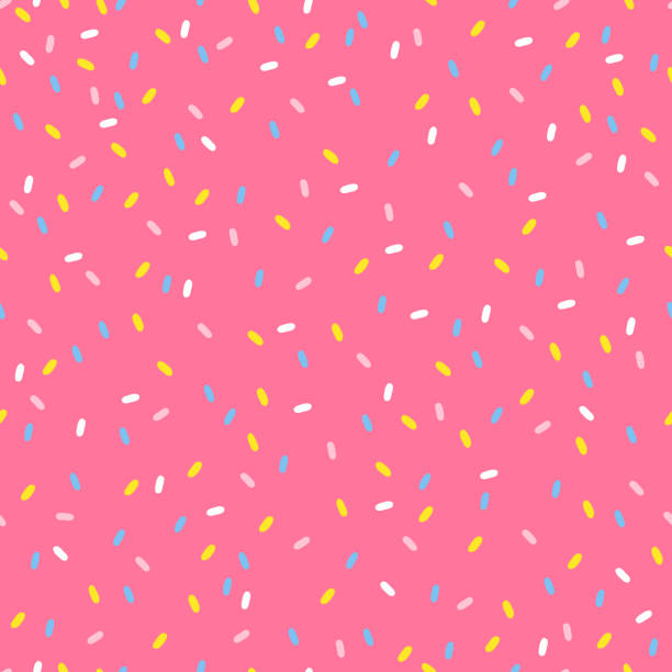 Seamless pattern with sprinkles topping in pastel colors Seamless pattern with sprinkles topping in pastel colors. Perfect for wallpaper, gift paper and summer greetings. birthday designs stock illustrations