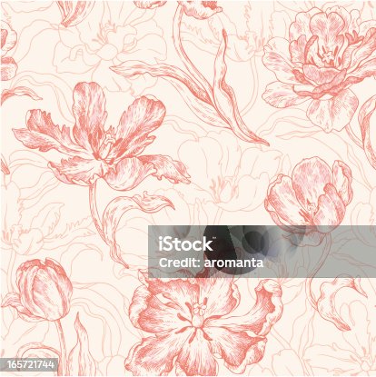istock seamless pattern with tulips 165721744